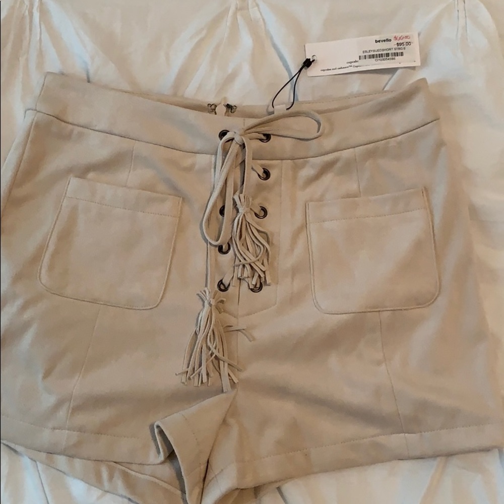 Cupcakes and Cashmere suede shorts NEVER WORN